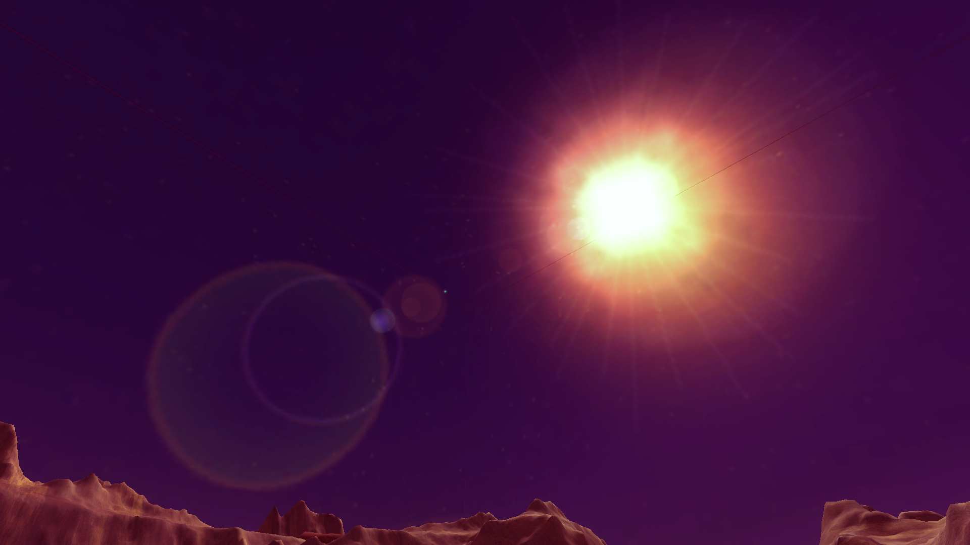 Picture of sun glare on Mars