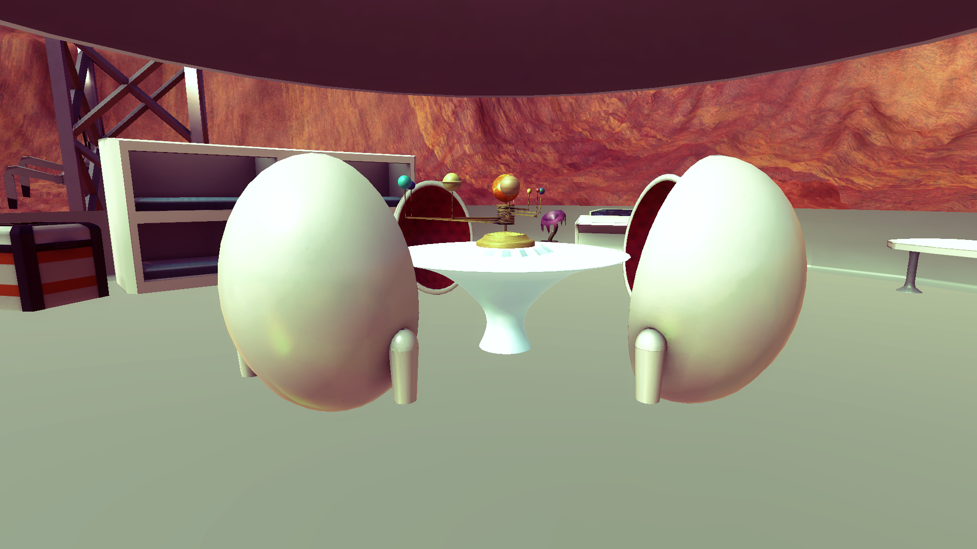 Picture 2 of an orrery on a table